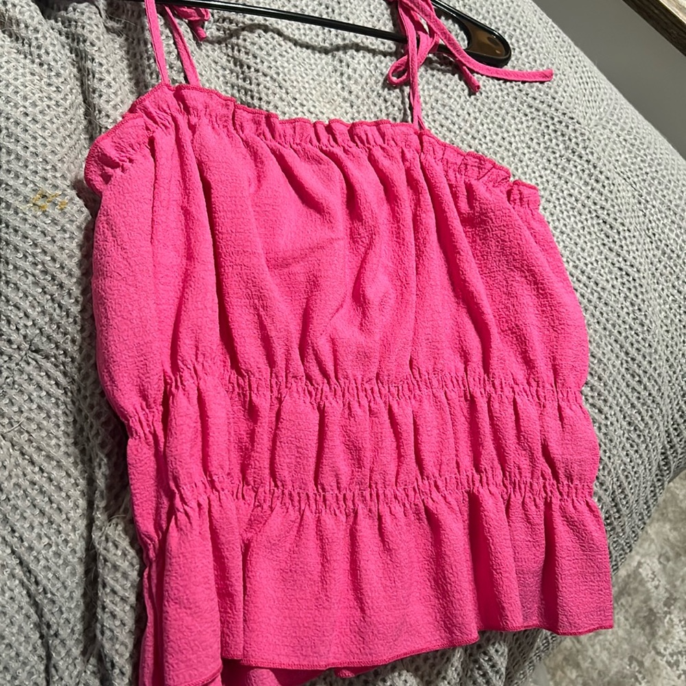 Hot pink crop top